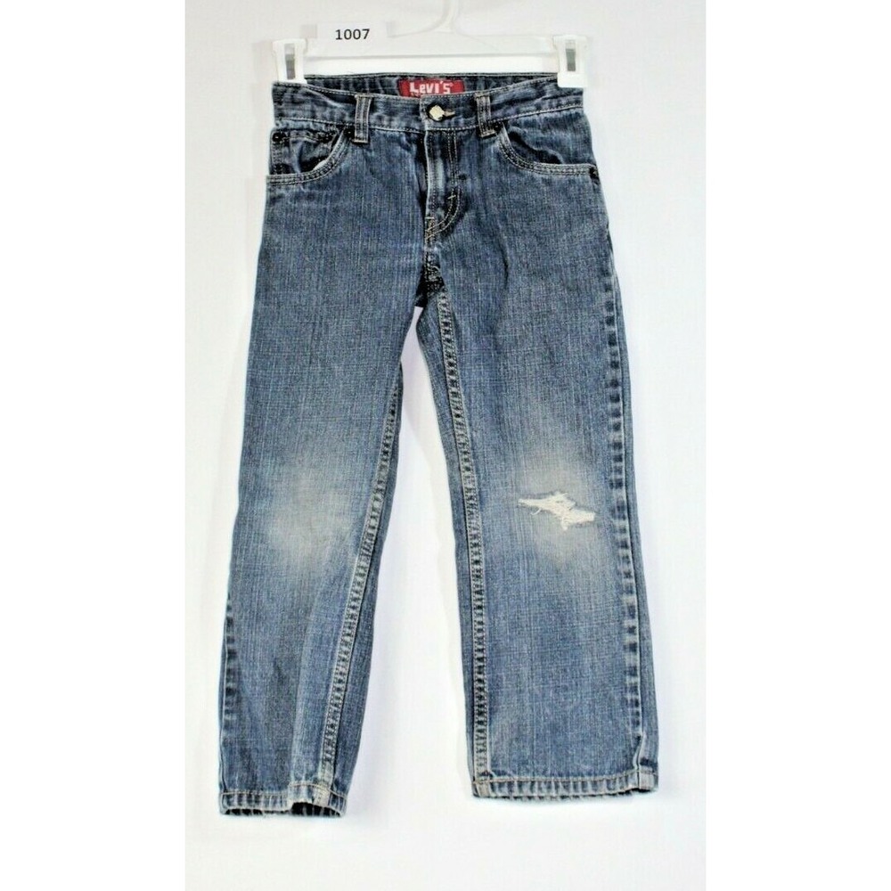Levi's 514 Boys Slim Straight Jeans Size 6 Regular Red tab